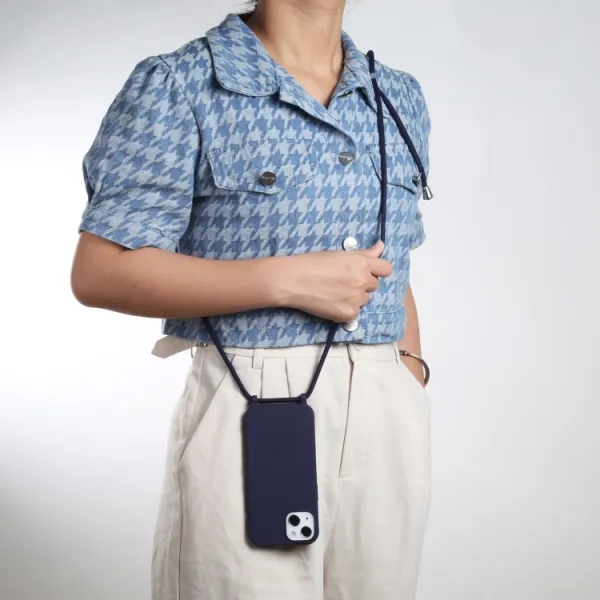ROPE Kryt so šnúrkou Apple iPhone 14 Plus modrý