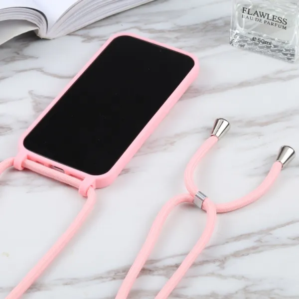 ROPE Kryt so šnúrkou Apple iPhone 14 Plus ružový