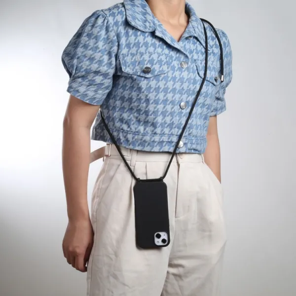 ROPE Kryt so šnúrkou Apple iPhone 14 Plus čierny
