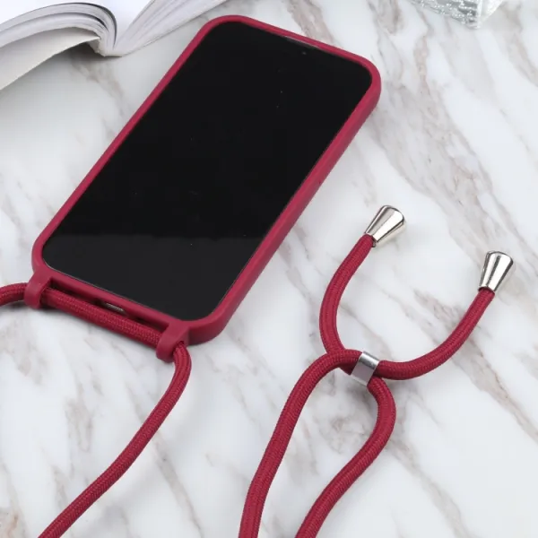 ROPE Kryt so šnúrkou Apple iPhone 14 bordový