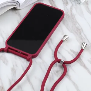 ROPE Kryt so šnúrkou Apple iPhone 14 bordový