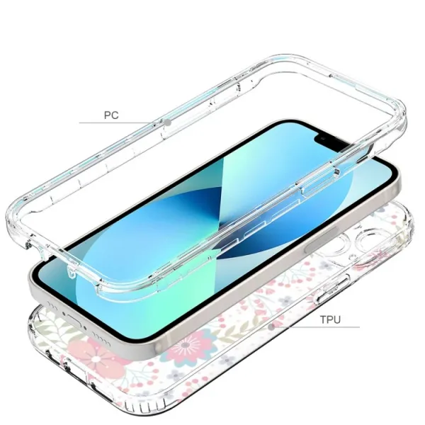 DUAL ART Odolný kryt Apple iPhone 14 Plus FLOWERS
