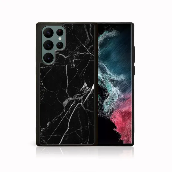 MY ART Ochranný kryt Samsung Galaxy S22 Ultra 5G -BLACK MARBLE (142)