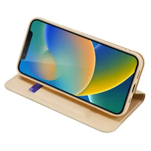 DUX Peňaženkový kryt Apple iPhone 14 zlatý