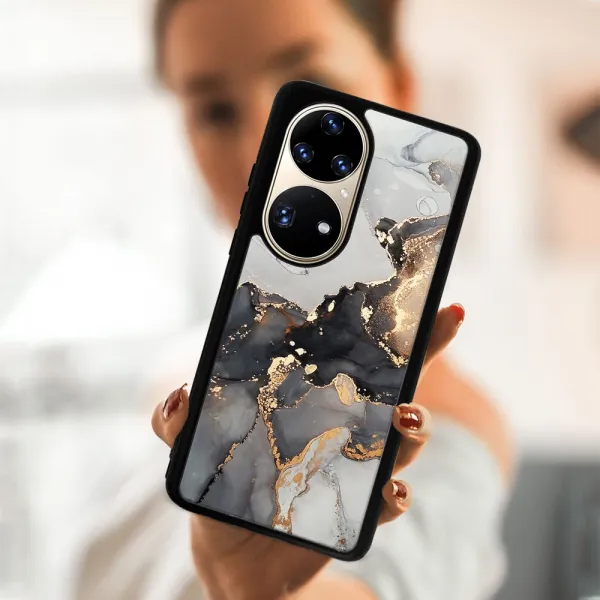 MY ART Ochranný kryt Huawei P50 Pro -GREY MARBLE (140)