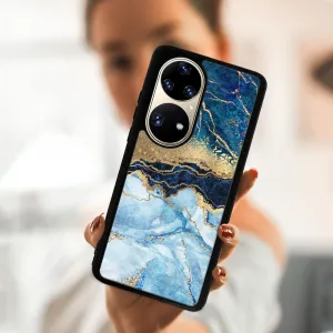MY ART Ochranný kryt Huawei P50 Pro -BLUE MARBLE (141)