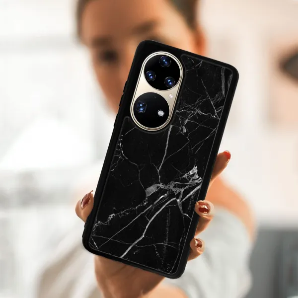 MY ART Ochranný kryt Huawei P50 Pro -BLACK MARBLE (142)