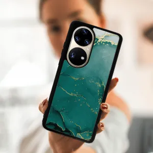 MY ART Ochranný kryt Huawei P50 Pro -GREEN MARBLE (145)
