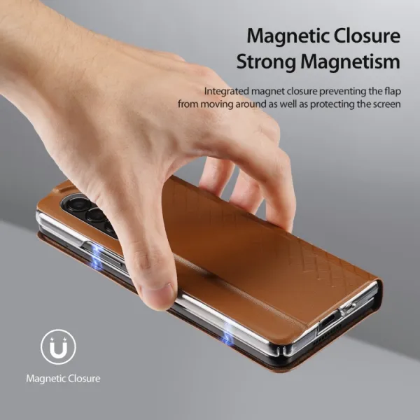 DUX BRIL Puzdro pre Samsung Galaxy Z Fold4 5G hnedé
