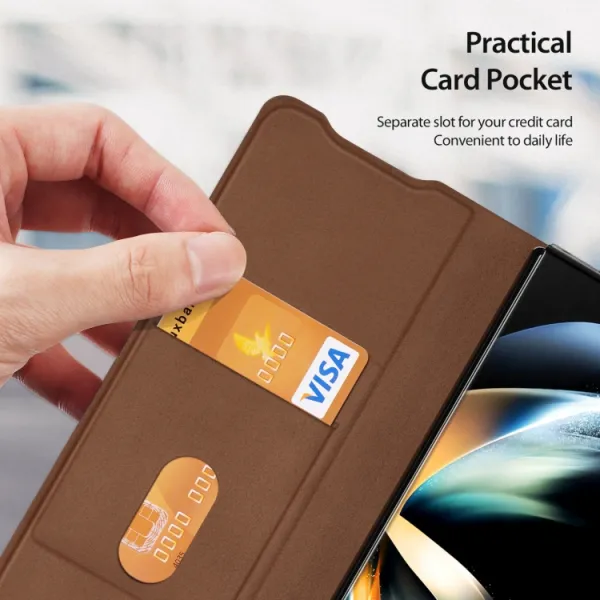 DUX BRIL Puzdro pre Samsung Galaxy Z Fold4 5G hnedé