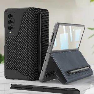 GKK SYNTHETIC Zaklápacie puzdro Samsung Galaxy Z Fold4 5G šedý