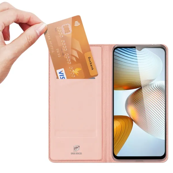 DUX Peňaženkový kryt Xiaomi Poco M4 5G ružový