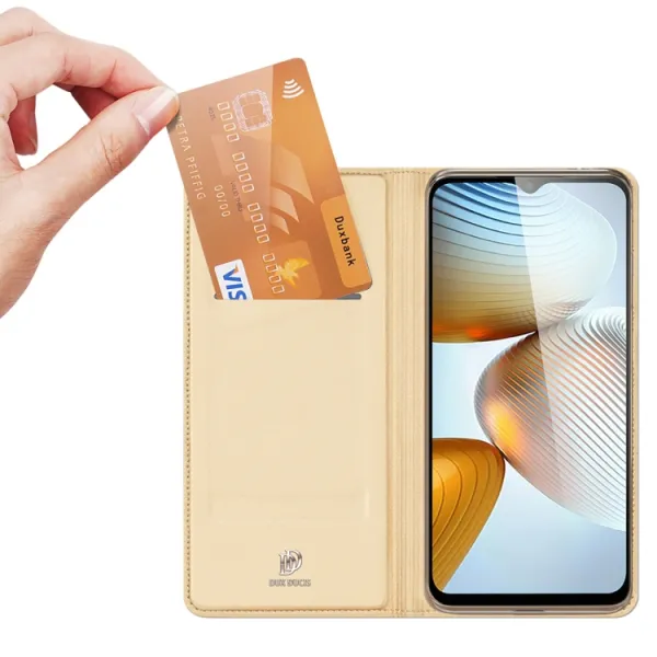 DUX Peňaženkový kryt Xiaomi Poco M4 5G zlatý