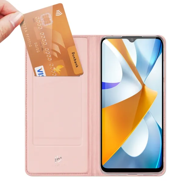 DUX Peňaženkový kryt Xiaomi Poco C40 ružový