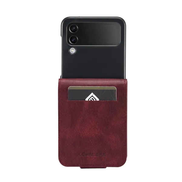 IMEEKE RFID Peňaženkové puzdro Samsung Galaxy Z Flip 3 5G červené