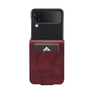 IMEEKE RFID Peňaženkové puzdro Samsung Galaxy Z Flip 3 5G červené