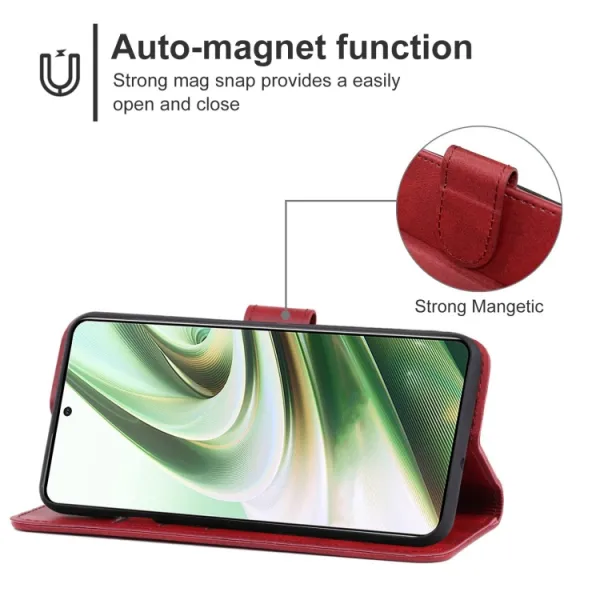 SMOOTH Peňaženkové puzdro pre OnePlus 10T 5G červená