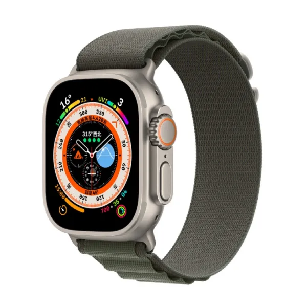 NYLON Vymeniteľný remienok pre Apple Watch Ultra 1 / 2 / 3 (49mm) / 9 / 8 / 7 (45mm) zelený