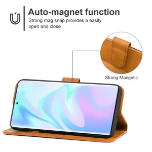 SMOOTH Peňaženkové puzdro pre ZTE Blade A7s 2020-hnedá