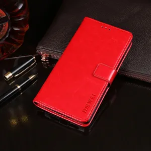 IDEWEI Peňaženkový kryt Umidigi Bison X10 červený