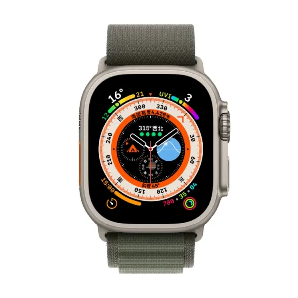 NYLON Vymeniteľný remienok pre Apple Watch Ultra 1 / 2 / 3 (49mm) / 9 / 8 / 7 (45mm) zelený