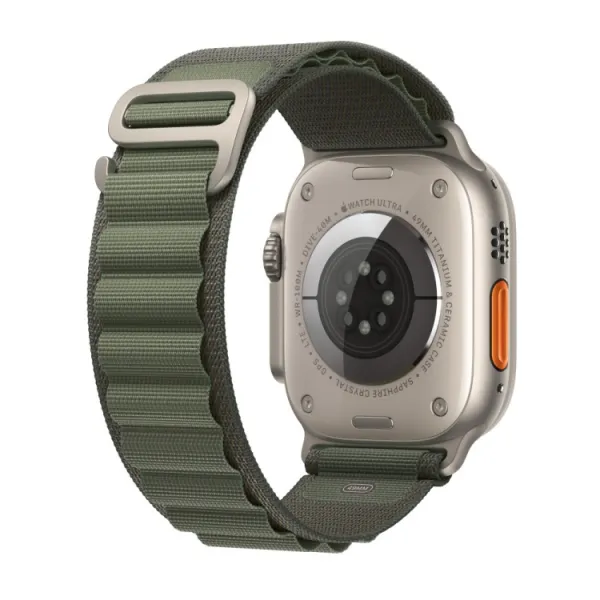 NYLON Vymeniteľný remienok pre Apple Watch Ultra 1 / 2 / 3 (49mm) / 9 / 8 / 7 (45mm) zelený