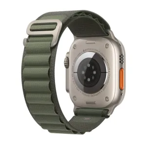 NYLON Vymeniteľný remienok pre Apple Watch Ultra 1 / 2 / 3 (49mm) / 9 / 8 / 7 (45mm) zelený