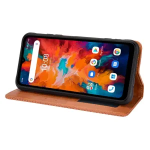 BUSINESS Peňaženkový kryt pre Umidigi Bison X10-hnedá