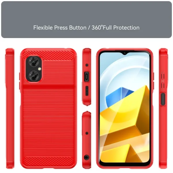 FLEXI TPU Kryt pre Xiaomi Poco M4 5G červený