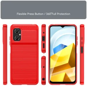 FLEXI TPU Kryt pre Xiaomi Poco M4 5G červený