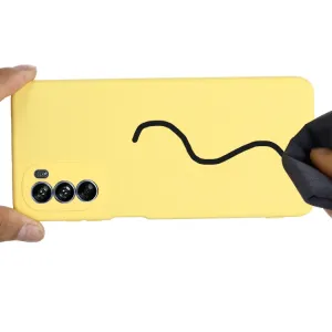 RUBBER Ochranný kryt pre Motorola Moto G62 5G žltý