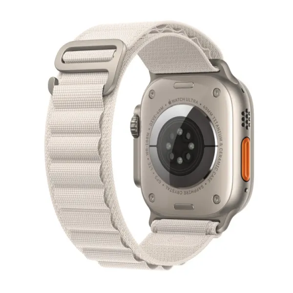 NYLON Vymeniteľný remienok pre Apple Watch Ultra 1 / 2 / 3 (49mm) / 9 / 8 / 7 (45mm) béžový