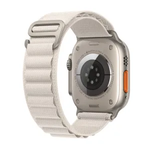 NYLON Vymeniteľný remienok pre Apple Watch Ultra 1 / 2 / 3 (49mm) / 9 / 8 / 7 (45mm) béžový