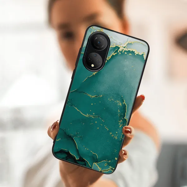 MY ART Ochranný kryt Honor X7 -GREEN MARBLE (145)