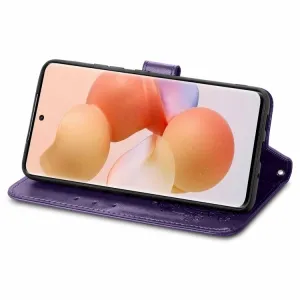 ART Peňaženkový kryt Xiaomi 12 Lite FLOWERS fialový