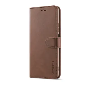 IMEEKE Peňaženkový obal pre Xiaomi Redmi Note 12 Pro tmavohnedý