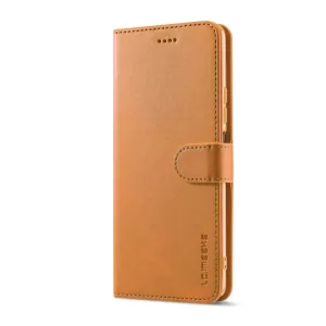 IMEEKE Peňaženkový obal pre Xiaomi Redmi Note 12 Pro svetlohnedý