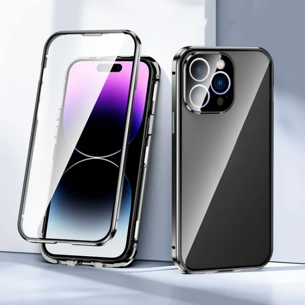 Magnetický kryt 360 pre Apple iPhone 14 Pro modrý