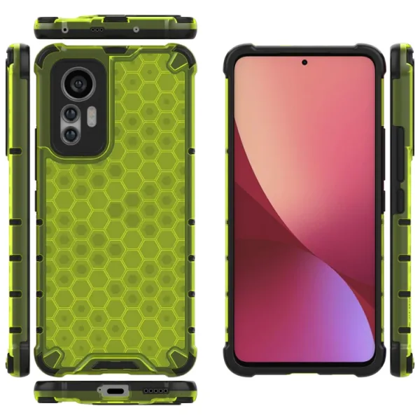 HONEYCOMB Ochranný kryt Xiaomi 12 Lite zelený