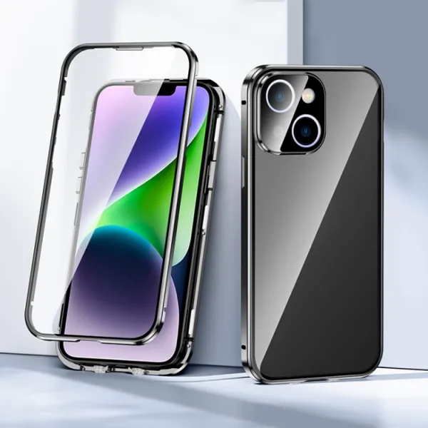 Magnetický kryt 360 pre Apple iPhone 14 Plus modrý
