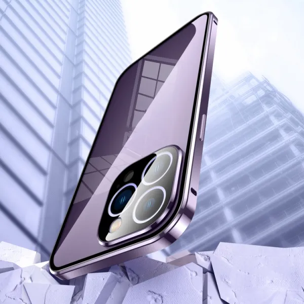 Magnetický kryt 360 pre Apple iPhone 14 Pro modrý