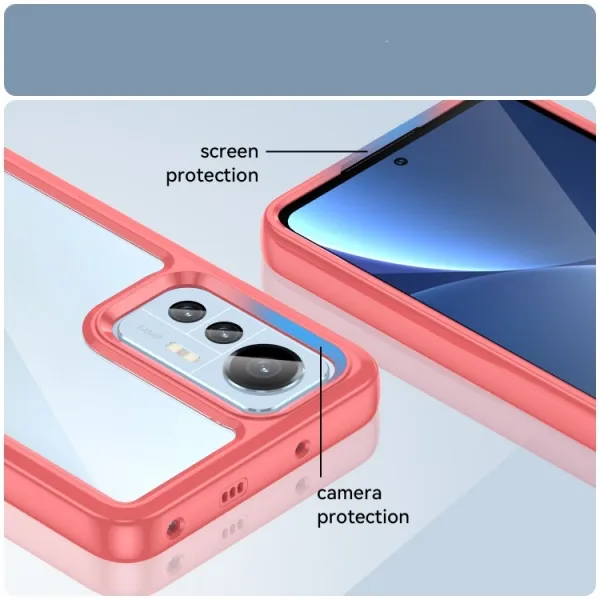 CRYSTAL Ochranný kryt Xiaomi 12 Lite červený
