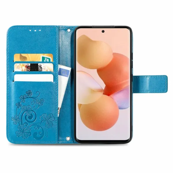 ART Peňaženkový kryt Xiaomi 12 Lite FLOWERS modrý