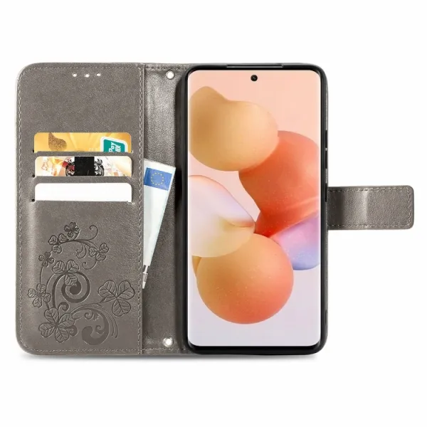 ART FLOWERS Peňaženkový kryt Xiaomi 12T / 12T Pro šedý