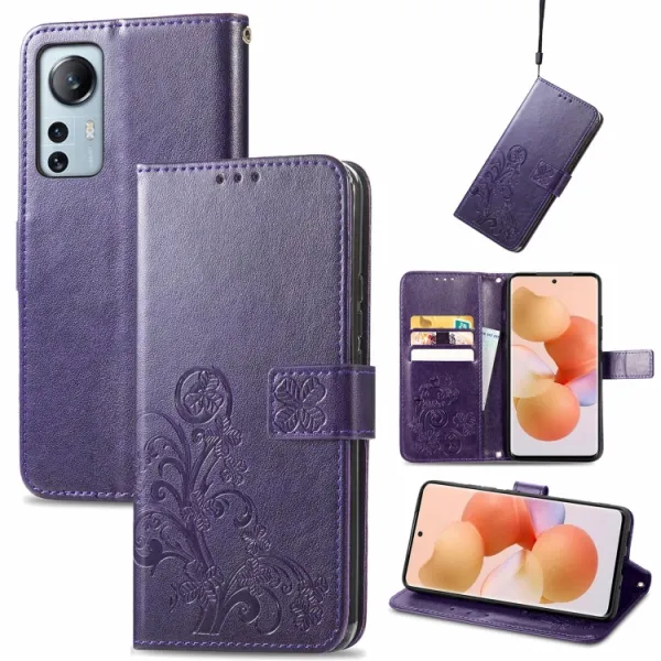 ART Peňaženkový kryt Xiaomi 12 Lite FLOWERS fialový