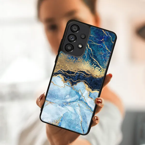 MY ART Ochranný kryt Samsung Galaxy A33 5G -BLUE MARBLE (141)