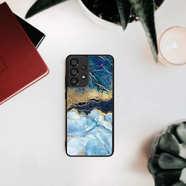 MY ART Ochranný kryt Samsung Galaxy A33 5G -BLUE MARBLE (141)