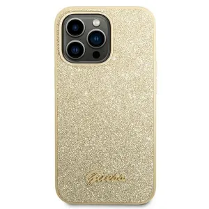 GUESS GLITTER Ochranný kryt Apple iPhone 14 Pro Max zlatý
