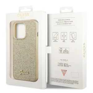 GUESS GLITTER Ochranný kryt Apple iPhone 14 Pro Max zlatý