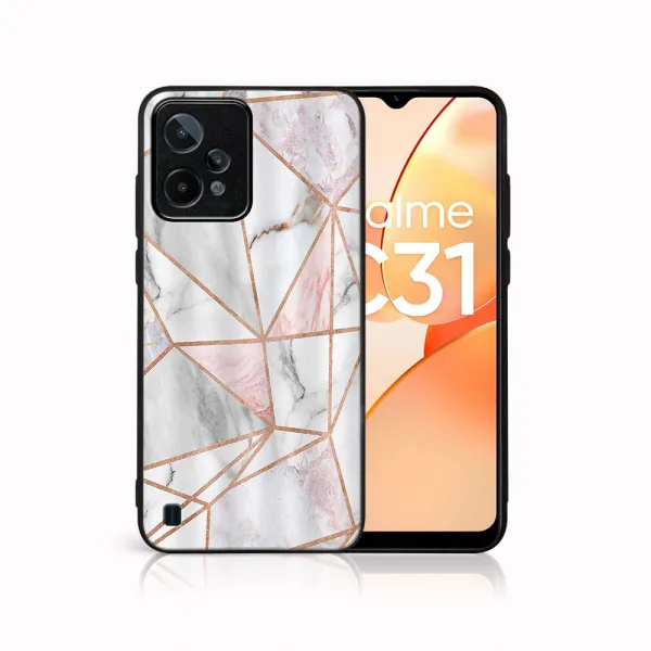 MY ART Ochranný kryt Realme C31 -PINK MARBLE (143)